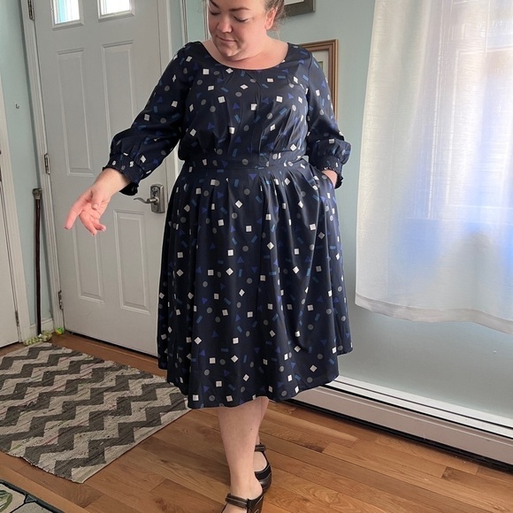 eShakti Fully Lined Confetti Fancy Dress with Pockets Size 2X 20W - Picture 1 of 14